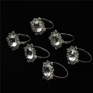 [jiarenit] 6 anillos servilletas para servilletas, banquetes, boda, cena, decoración de plata