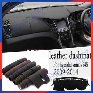 Para Hyundai Sonata G7 LF I45 2009 2010 2011 2012 2013 2014 cuero Dashmat cubierta del salpicadero almohadilla de salpicadero alfombra coche estilo RHD (1)