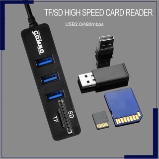 Usb Hub Combo 3 puertos de alta velocidad USB Hub Splitter 2 en 1 SD/TF lector de tarjetas
