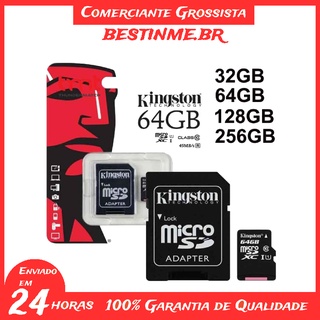 [Envío En 24 Horas] Tarjeta De Memoria Micro SD Kingston De 64 Gb/128/256/512 Original SDHC 100mb/S Class10
