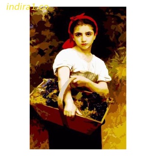 indira1 Paint By Numbers For Adults and Kids DIY Oil Painting Gift Kits Pre-Printed Canvas Art Home Decoration -Girl Fruits