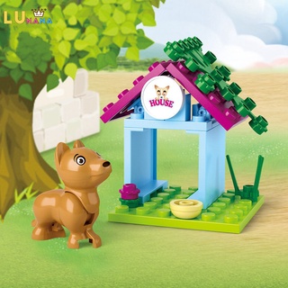 juego de bloques de construcción de casa de perro de la serie city 19 piezas compatible con juguetes lego regalos