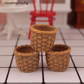 cloudingdayhg 1pc 1:12 casa de muñecas miniatura cesta de resina modelo muñecas accesorios de cocina productos populares