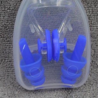 juego de tapones para nadar nariz clip de buceo impermeable oreja nariz protector para azul