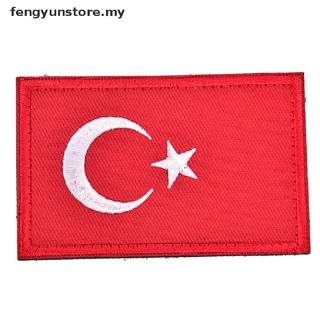 [my] Insignia bordada con bandera turca, táctica militar, mochila, parches, brazalete [fengyunstore]