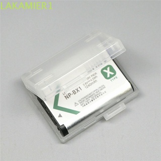 lakamier nueva batería protectora de plástico duro caja de almacenamiento organizador transparente titular de la batería útil caso de la cámara