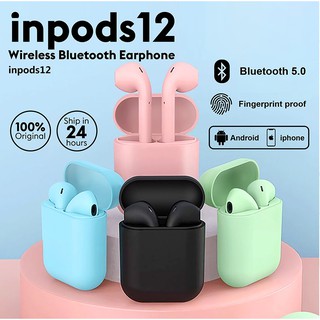 I12 TWS auriculares inalámbricos Bluetooth inPod airpods inPod inPod V5.0 3D Touch Macaro coloridos auriculares deportivos