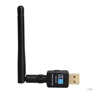 ystda usb wifi adaptador - doble banda 2.4g/5.8g mini wifi tarjeta de red inalámbrica 600mbps