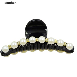 [xingher] Lindo Clip de cristal de perlas para mujer/mujer/garra/accesorio para el cabello caliente