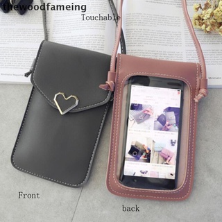 [Thewoodfameing] bolso de teléfono celular con pantalla táctil para mujer, bolso bandolera, bolso bandolera [thewoodfameing]