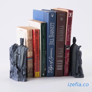 izefia 1 par de sujetalibros de resina, diseño de esculturas de arte, diseño retro, para libros pesados, antideslizantes, vintage, escultura, libros decorativos
