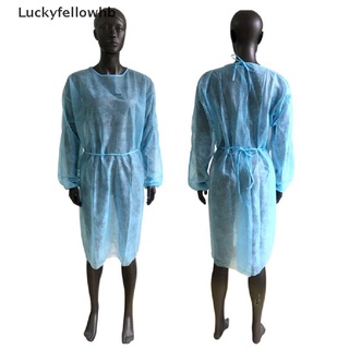 [luckyfellowhb] 1pc desechable médico laboratorio aislamiento cubierta vestido quirúrgico ropa uniforme [caliente]