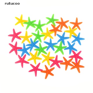 rutucoo 6 unids/set colorido pequeño estrella de mar diy artesanía acuario micro paisaje decoraciones co