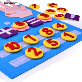 [linshnmu] niños montessori juguetes fieltro números de dedo matemáticas niños contando aprendizaje niños pequeños [caliente]