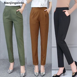[nanjingxinbi] pantalones de mujer de cintura alta pantalones de trabajo de verano pantalones ol fondos pantalones [caliente]