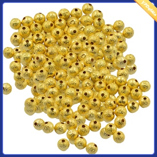 2 x 50 cuentas espaciadoras redondas de oro de 6 mm para hacer pulseras para encontrar joyas (1)