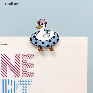[meifuyi] marcador de pato de natación lindo marca de dibujos animados página creativa estudiantes papelería 439co