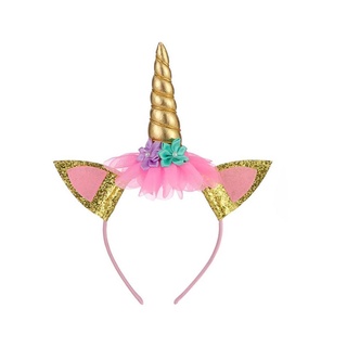 Banda De cabeza De unicornio para niños/decoración/fiestas/cumpleaños F8H3