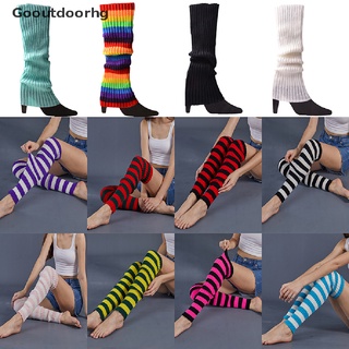 [gooutdoorhg] fluorescencia color lana punto calentadores de piernas invierno caliente pie cubierta medias venta caliente