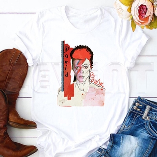 rip david bowie inglaterra rock música pop estrella camisetas verano casual mujer camiseta de manga corta mujer tops camisetas