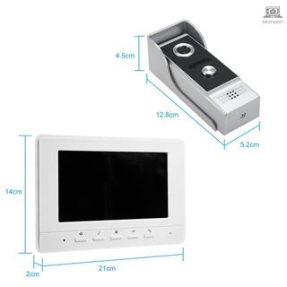 7 pulgadas TFT Color con cable Video timbre Monitor interior con IR-CUT impermeable cámara al aire libre intercomunicador Visual de Audio de dos vías desbloqueo remoto de la puerta de vídeo teléfono (1)