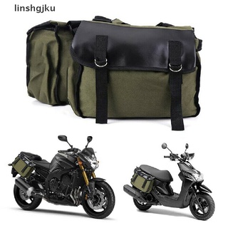 [linshgjku] alforjas impermeables para motocicleta, touring, sillín, lona, equipaje [caliente]