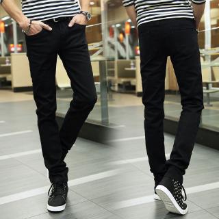 [jeans] Primavera verano Jeans hombres delgado recto flaco Jeans Casual Denim pantalones lápiz pantalones Jual