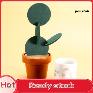 [terlaris] 1 juego de posavasos de cactus aislamiento térmico eva antideslizante diy taza almohadilla para el hogar