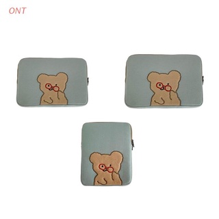 ONT moda portátil caso bolsa para gafas de dibujos animados oso Tablet funda interior bolsas 9.7 10.5 11 13 15 pulgadas