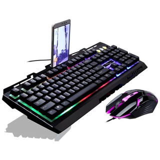 G700 Game Luminous USB Wired Mouse and Keyboard Suit With Rainbow LED Lights QKC326