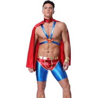 listo stock nuevos hombres juego de rol cosplay hombres superman ropa juego uniforme disfraces de halloween