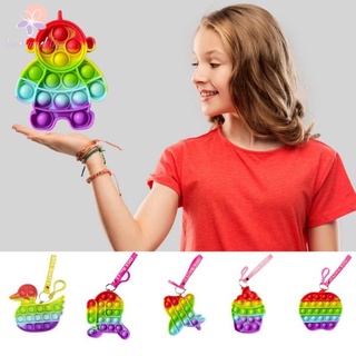 Novo Pop It Fidget Push Bubble Sensory Love shape Brinquedo de Brinquedo de Stress Silicone Crianças Brinquedos de descompresión