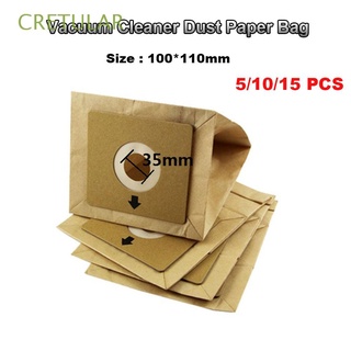 cretular 5/10/15pcs bolsa de filtro caliente one-off aspirador parte polvo bolsa de papel nuevo ecológico eficiente de alta calidad eliminación de basura