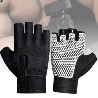 Ll 1 par de guantes acolchados de levantamiento de pesas gimnasio entrenamiento de remo antideslizante guantes hombres mujeres