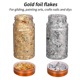 4 Pack Gold Leaf Flakes Foil Flakes Leaf Flakes Metallic Foil Flakes (5)