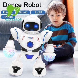 NEXTSHOP Creativo LED Música Juguete Niños Niñas Figura Eléctrica Bailando Robot Espacio Caminar Interesante Deslumbrante Educativo Brazo Swing Modelo