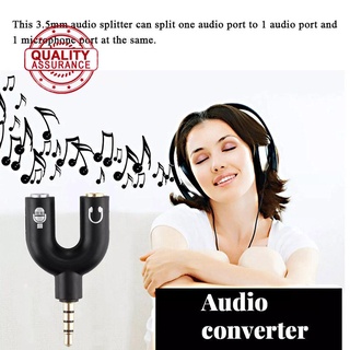 Mm adaptador de Audio de un minuto dos adaptador de Audio U Splitter auriculares tipo móvil convertidor de teléfono Y1G0