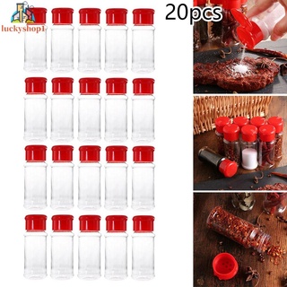 [LUSH] 20 Pzs Tarros De Especias De Plástico Para Hierbas Condimentos Botellas De Recipientes Para Vivir En Casa