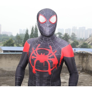 spider-man into the spider-verse cosplay disfraz miles morales traje para niños adultos (7)