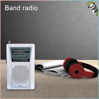 BC-R60 Pocket Radio telescópica antena Mini AM/FM Radio de 2 bandas receptor mundial con altavoz de 3,5 mm puerto de auriculares Radio portátil