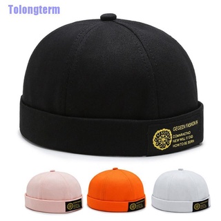 Tolongterm> Vintage Hip Hop hombres mujeres sombrero Retro gorra ajustable sin ala sombrero Beanie sombrero