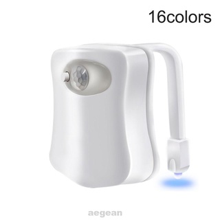 Home impermeable lavabo Led Detector de movimiento 8 16 Color cambiante asiento de inodoro luz de noche (3)