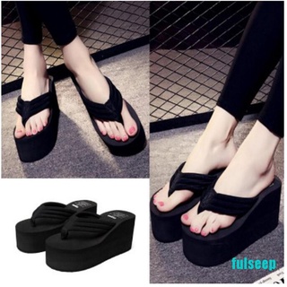[FULSP] Summer Anti-slip flip-flops Women Wedge Heel Sandal Platform Shoes DZBF