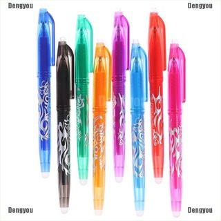 <dengyou> bolígrafo borrable de 8 colores 0.5mm/bolígrafo de gel/suministros de escritura de escuela/oficina/papelería