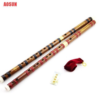 AOSUN instrumento Musical tradicional chino hecho a mano Dizi flauta de bambú en llave G