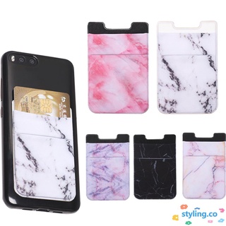 STYLING New Cellphone Pocket Universal Wallet Case Phone Card Holder Lycra Elastic Accessory Fashion Adhesive Sticker/Multicolor