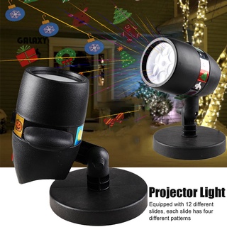 Christmas Projector Light with 12 Different Slides Patterns Light Waterproof Window Projection Lamp for Christmas Decor