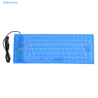 [xiapistore] 85 teclas plegable de silicona suave silencio usb con cable mini teclado accesorio de ordenador (2)