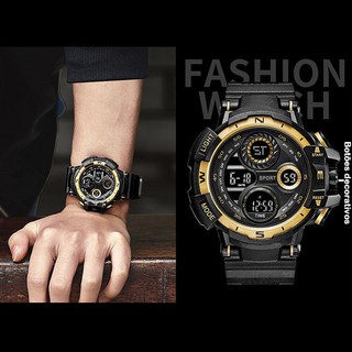 Multifunctional electronic sports watch fashion business luminous lamp watch (1)