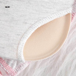 Brasier De encaje cómodo De algodón con relleno removible para mujer (6)